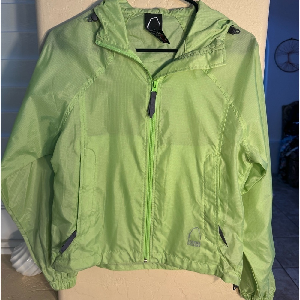 Sierra Design Lightweight Windbreaker Light Green size‎ XS